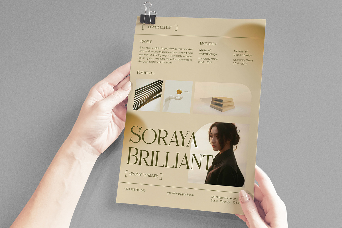 Elegant CV Resume Set, a Resume Template by Neermana (Photo 3 of 5)