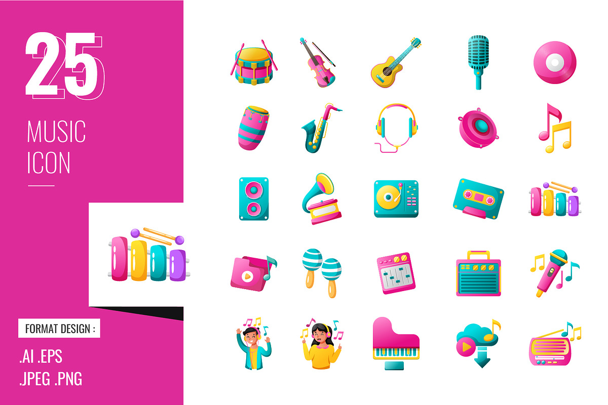 Music Icon Design, a Solid Icon by shin_std