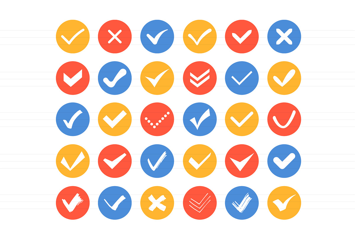 Check Marks Icons Set preview 8
