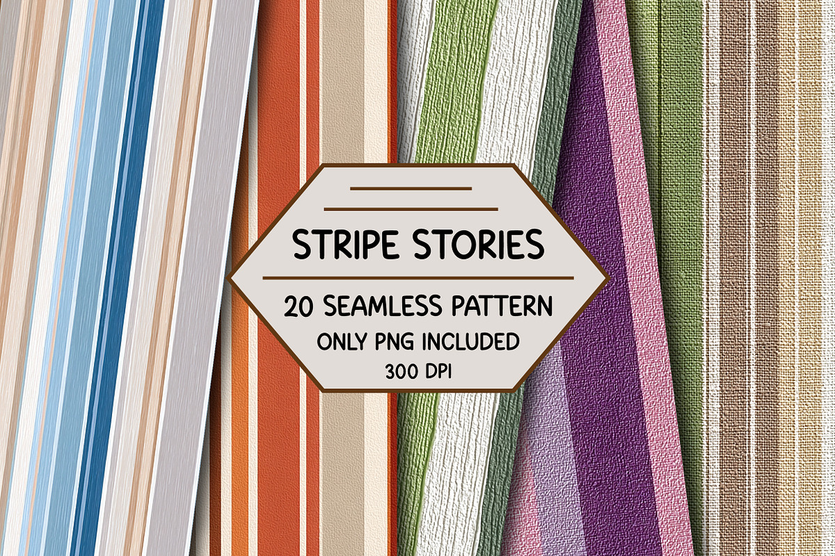 Stripe Stories Seamless Patterns, a Pattern Graphic by Creative Art (Photo 1 of 3)