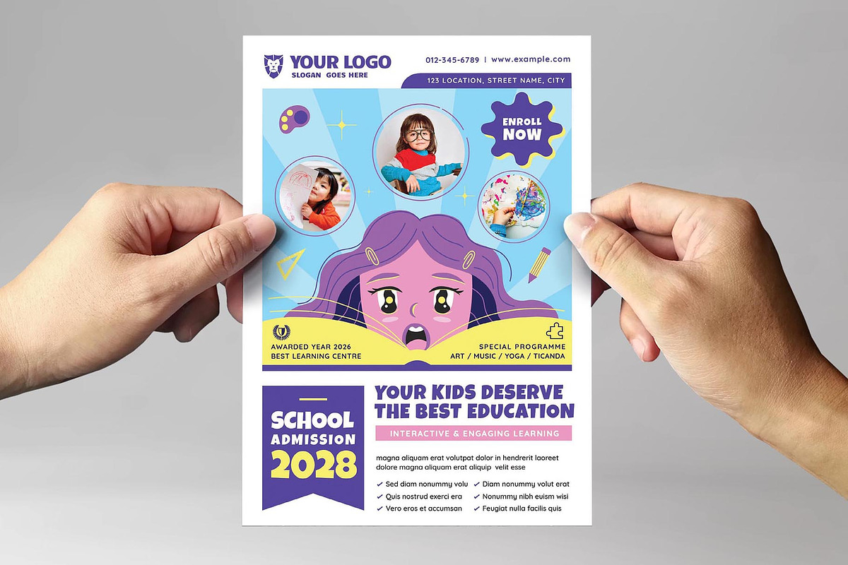 Education School Flyer, a Flyer Template by BrandPacks (Photo 2 of 7)