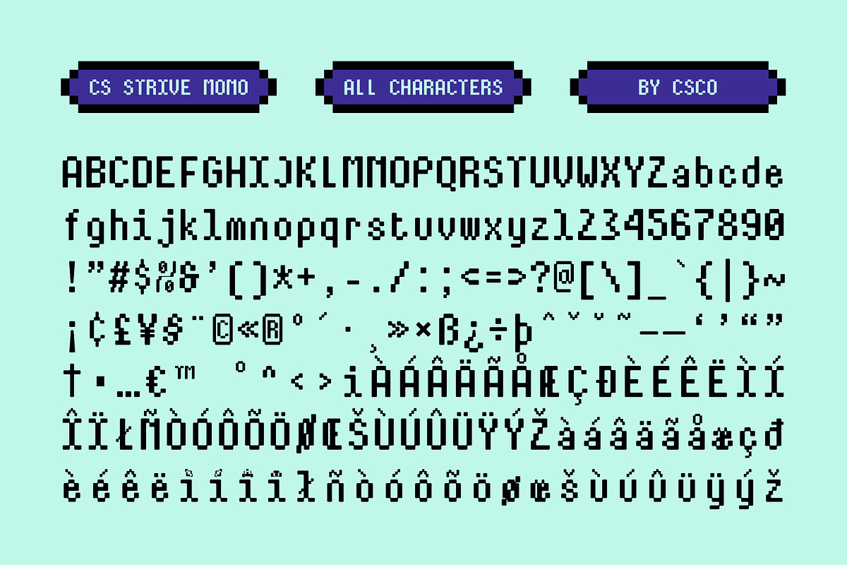 CS Strive Mono – Monospaced Font, a Sans Serif Font by Craft Supply Co. (Photo 8 of 8)