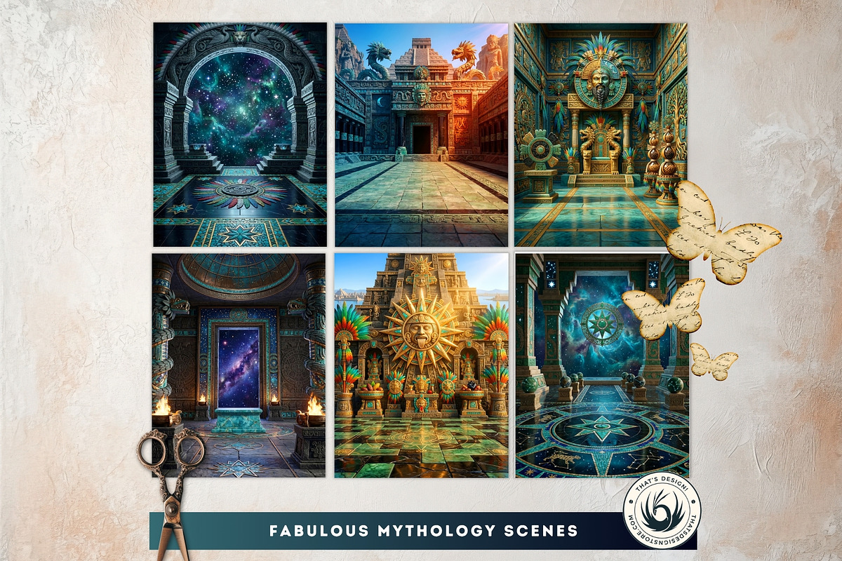 Aztec Backdrops Mythology Papers, a Background Graphic by ThatsDesignArt (Photo 8 of 14)