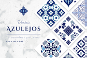 Vector seamless azulejos patterns., a Pattern Graphic by Getalo Viktoriia (Thumbnail 1 of 8)