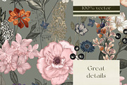 Retro Garden seamless patterns set, a Pattern Graphic by FleurArt (Thumbnail 5 of 7)