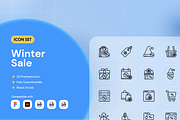 Winter Sale Icon Set, an Outline Icon by Nathaya Studio (Thumbnail 1 of 2)