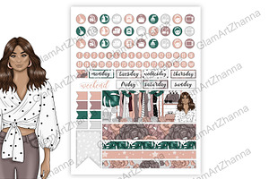 Stylish Girl Stickers 2,25x1,5