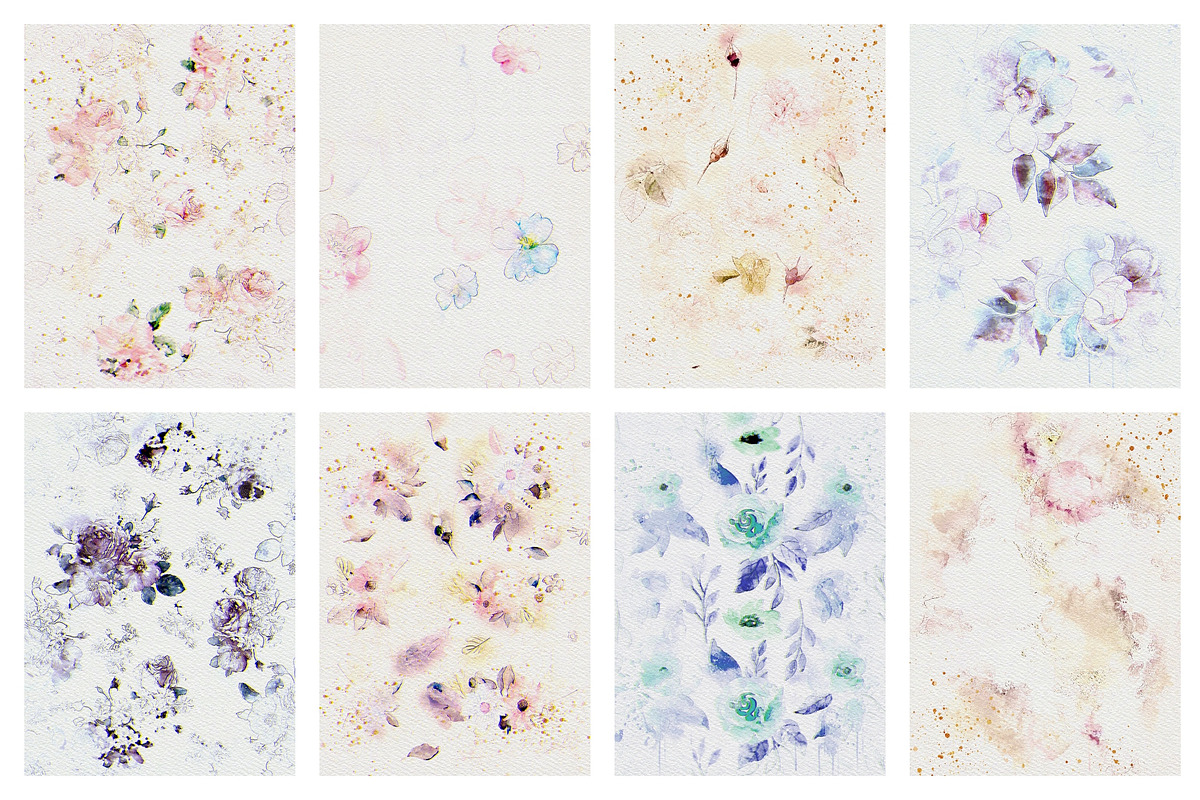 Floral Paper Textures, a Texture Graphic by sibel dayı (Photo 8 of 8)