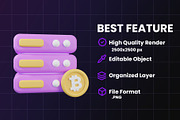 3D Bitcoin Icon Pack, an Object Graphic by Artnivora.Std (Thumbnail 4 of 4)
