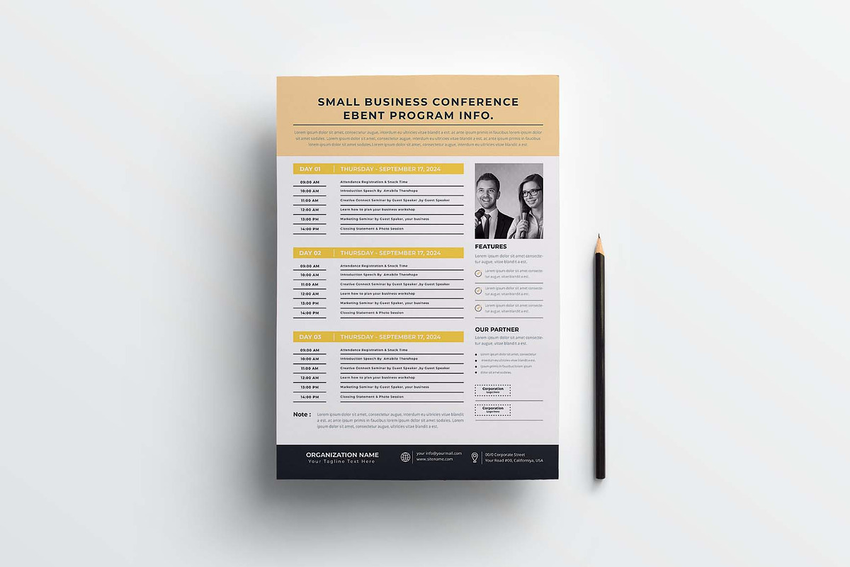 Event Schedule | MS Word & Indesign, a Flyer Template by obayes (Photo 3 of 3)