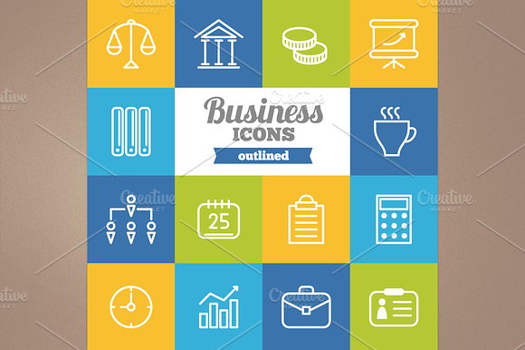 Outlined Business Icons