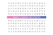Finance Line Icons Set, an Outline Icon by Tettygreen (Thumbnail 1 of 3)