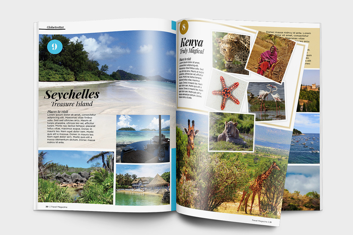 Indesign Travel Magazine Template, a Magazine Template by Red Cactus Creative (Photo 3 of 5)