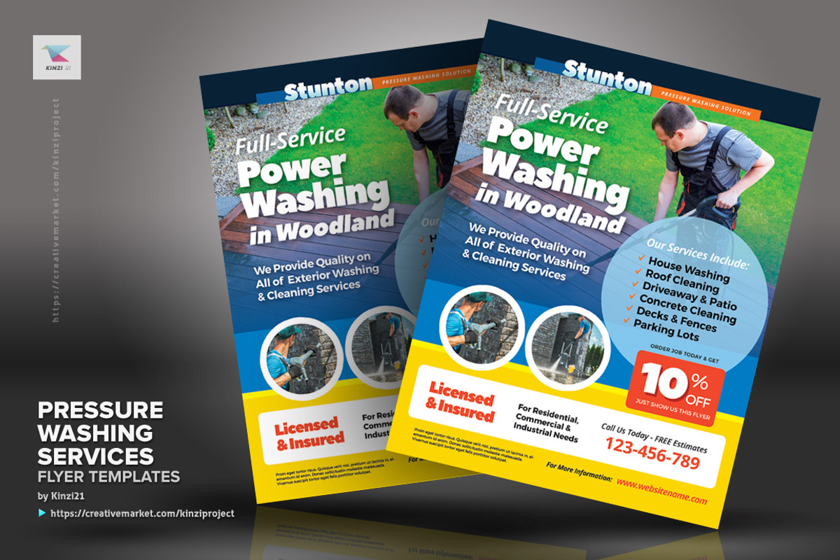 Pressure Washing Services Flyers, a Flyer Template by kinzi21 (Photo 4 of 4)