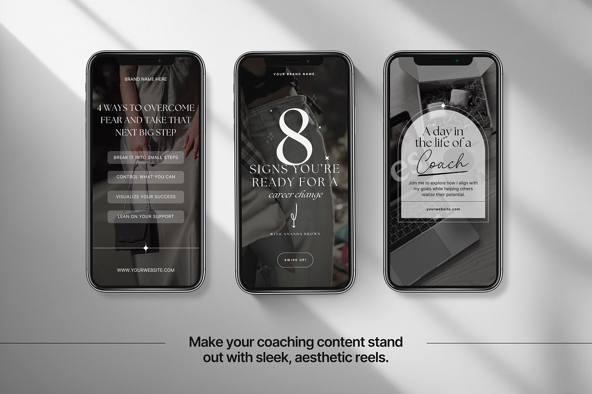 Coach Instagram Reels Templates, a Social Media Template by DigiPax (Photo 4 of 11)
