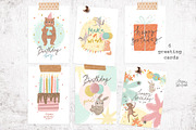 Birthday Clipart, Cards, an Animal Illustration by Lesya Skripak (Thumbnail 6 of 10)