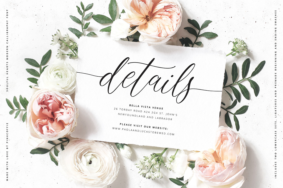 Soulful Hearts | Calligraphy Script, a Script Font by Pink Coffie (Photo 6 of 16)