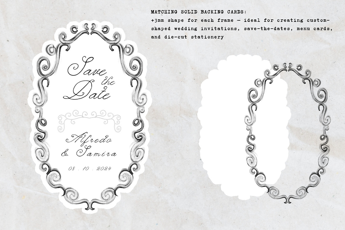 Delicate Flourish Frame Collection, an Object Graphic by PaperJamLab (Photo 7 of 10)