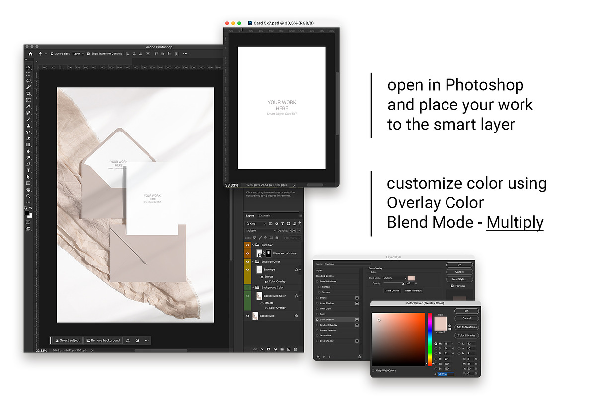 Customizable Card Mockup 5x7 8e b32, an Advertising Mockup by PawMockups (Photo 6 of 12)