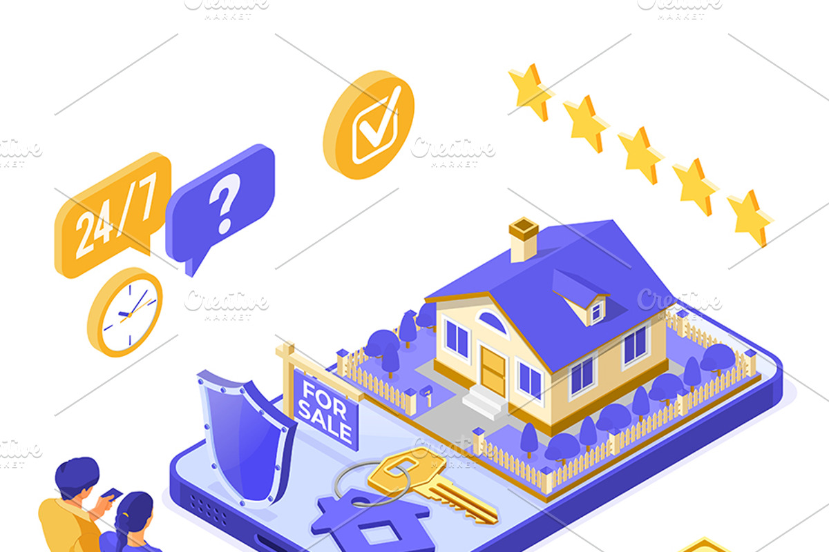Sale Purchase Mortgage Real Estate, a Finance Illustration by TAlex (Photo 3 of 6)