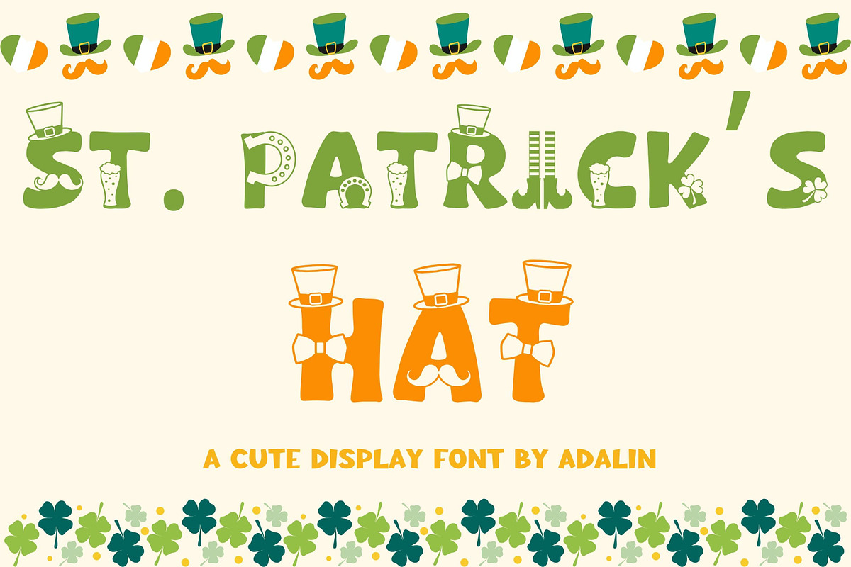 St. Patrick's Hat - Display Font, a Font by Adalin Shop (Photo 1 of 7)