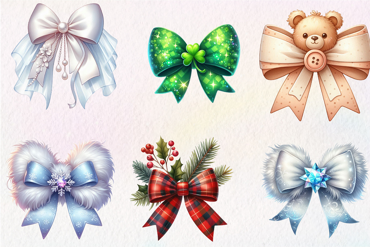 Bows Clipart Bundle, an Illustration by CreationArt (Photo 6 of 9)