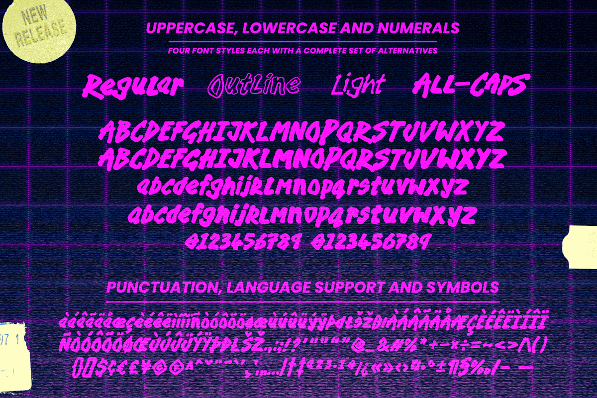 X-Rental - 1980s Retro Horror Font, a Handwritten Font by Wingsart Studio (Photo 3 of 15)
