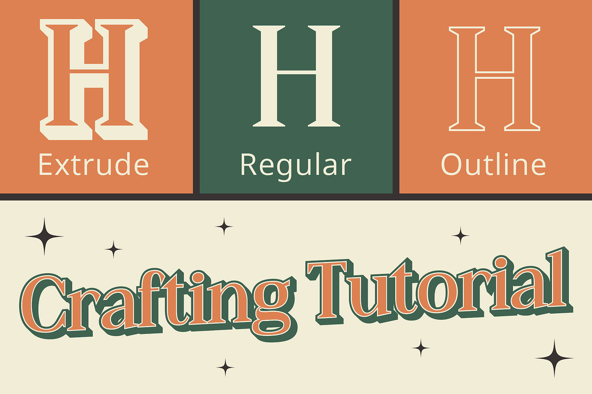 Heidan 3D, a Serif Font by Craft Supply Co. (Photo 3 of 8)
