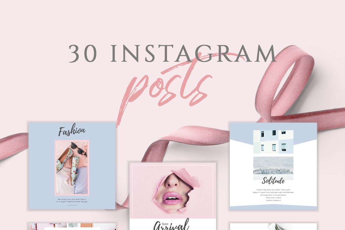 CANVA Female Instagram Pack, a Social Media Template by Eviory
