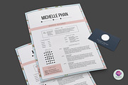 Floral resume template, a Resume Template by Chic templates (Thumbnail 1 of 4)