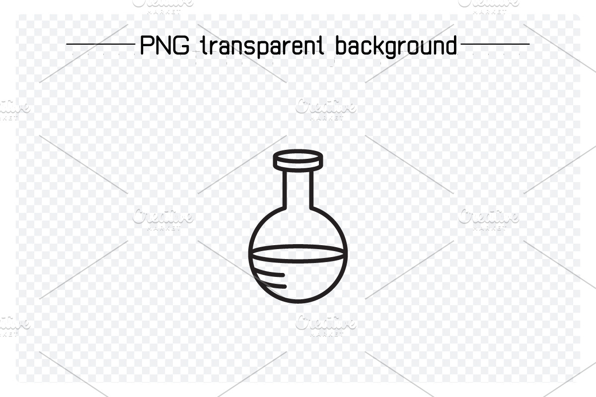 Science and Lab Tube and Flask Icons, an Outline Icon by Designfour (Photo 6 of 7)