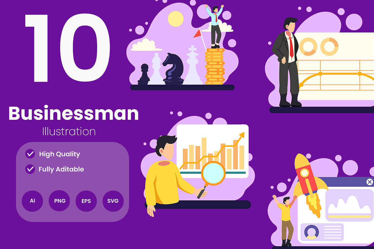 Business Illustration Pack, an Illustration by baii09 (Photo 1 of 4)