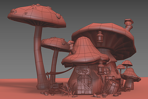 Cute Mushroom House