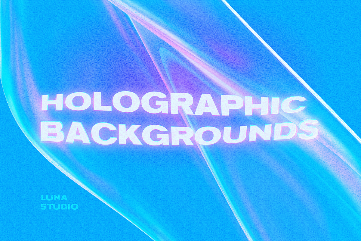 Holographic grainy backgrounds, a Background Graphic by Luna Studio (Photo 10 of 10)