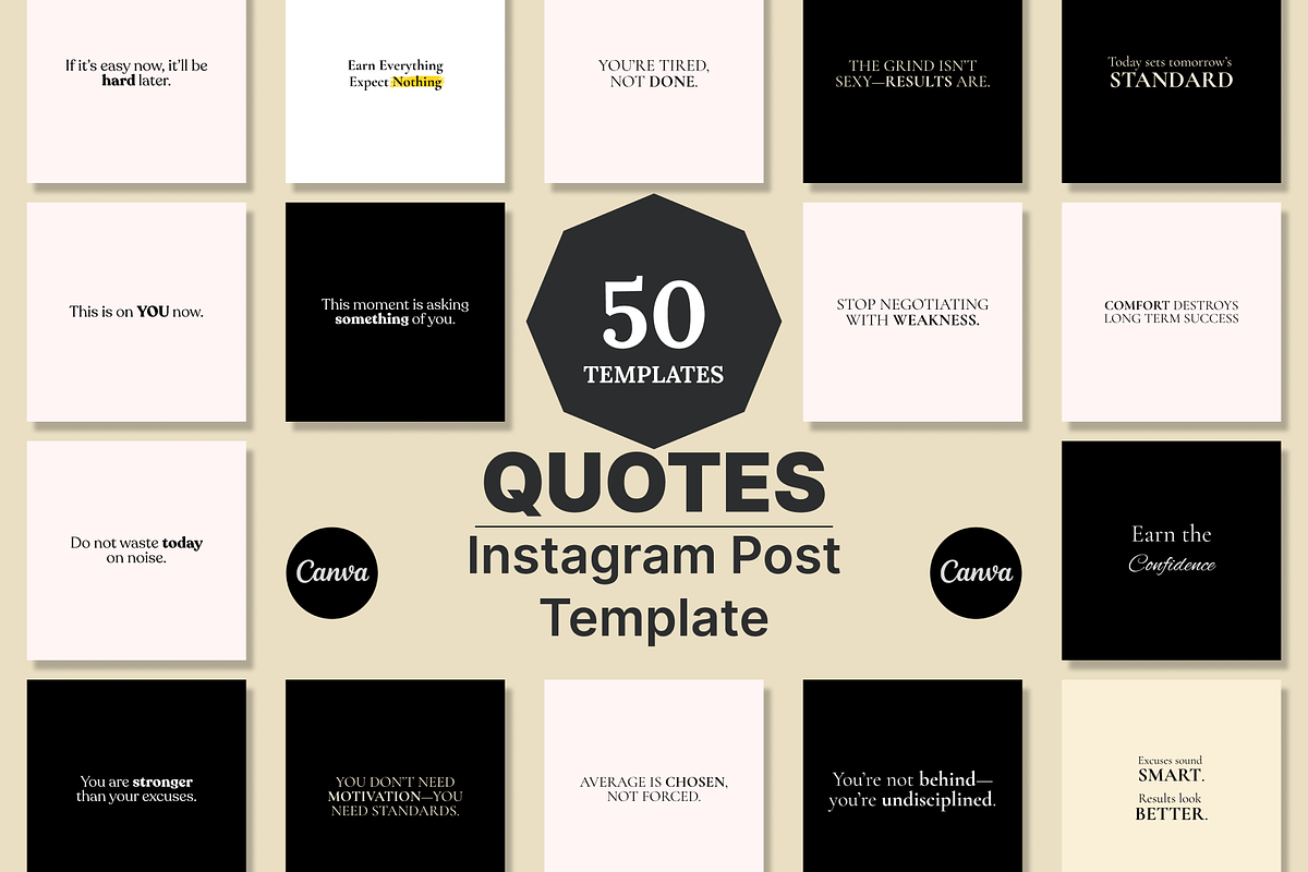 50 Inspiring Instagram Template, a Social Media Template by RB Boutique (Photo 7 of 10)