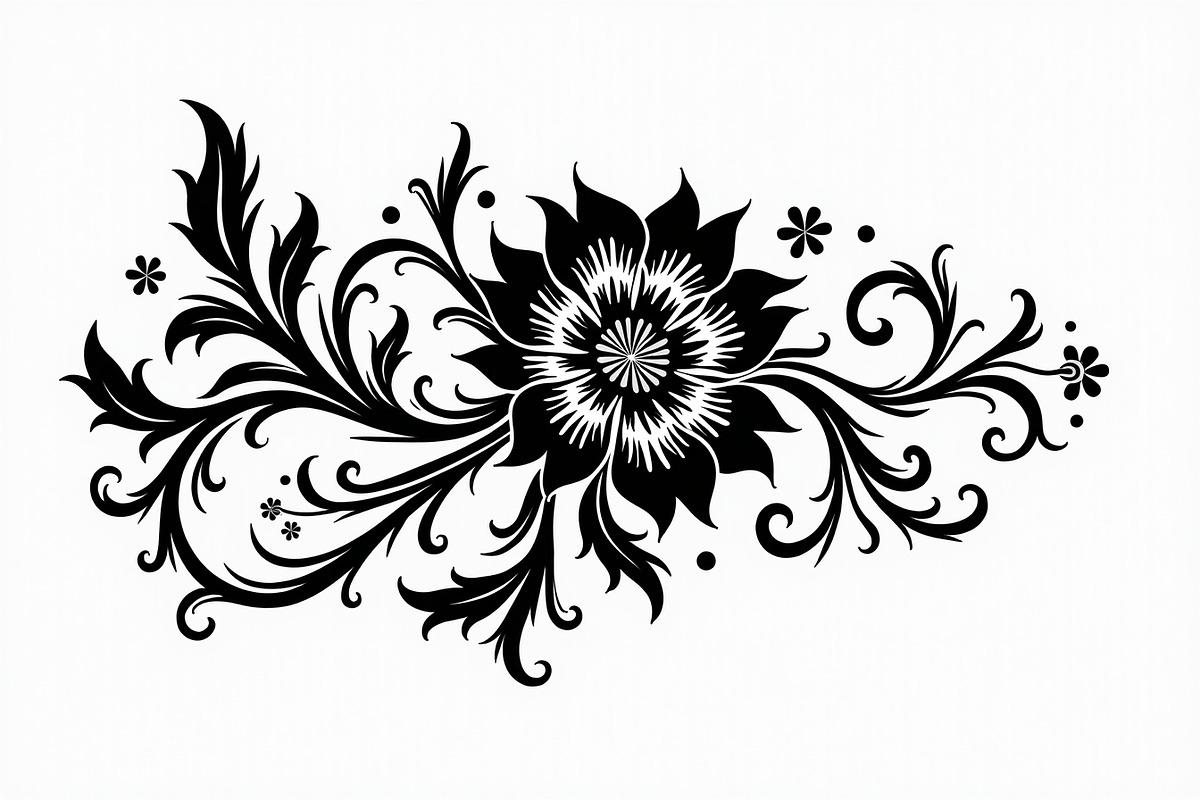 Vintage Flower Silhouette Pack, an Illustration by musafir_fashion (Photo 2 of 21)