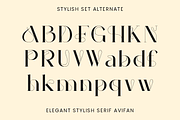 Avifan - Elegant Serif Font, a Serif Font by Pandeka Studio (Thumbnail 11 of 12)