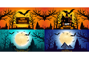 Halloween Full Moon Background