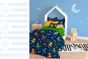 Robots and space. Vector pattern, a Pattern Graphic by LartGraphics (Thumbnail 2 of 12)