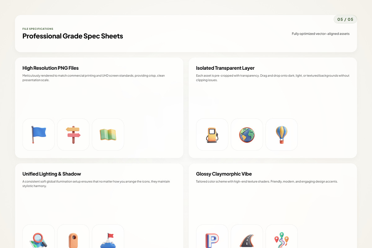 3D Map & Navigation Icons, an Emoji Icon by River Visual (Photo 5 of 5)