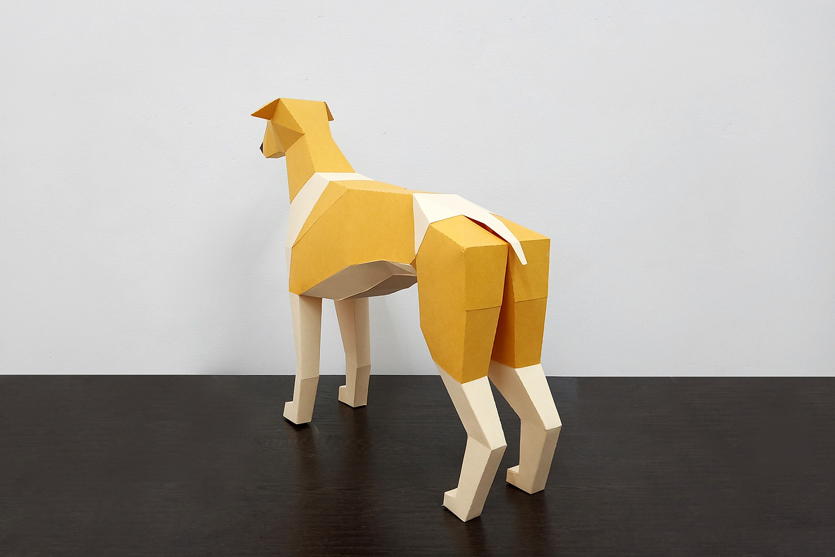 DIY Greyhound dog - 3d papercraft, a Templates & Theme by PAPER amaze