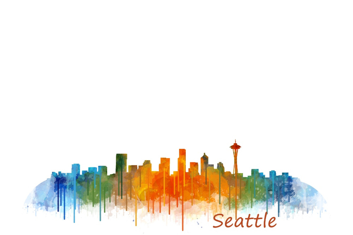 10xFiles Pack Seattle Skylines, an Illustration by HQPhoto Store (Photo 4 of 10)