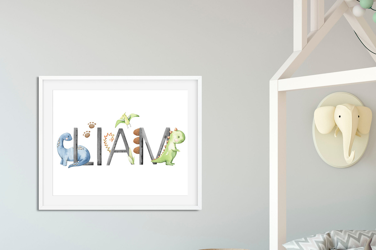 Dinosaurs name creator watercolor, an Illustration by Alesya Pytskaya (Photo 5 of 8)