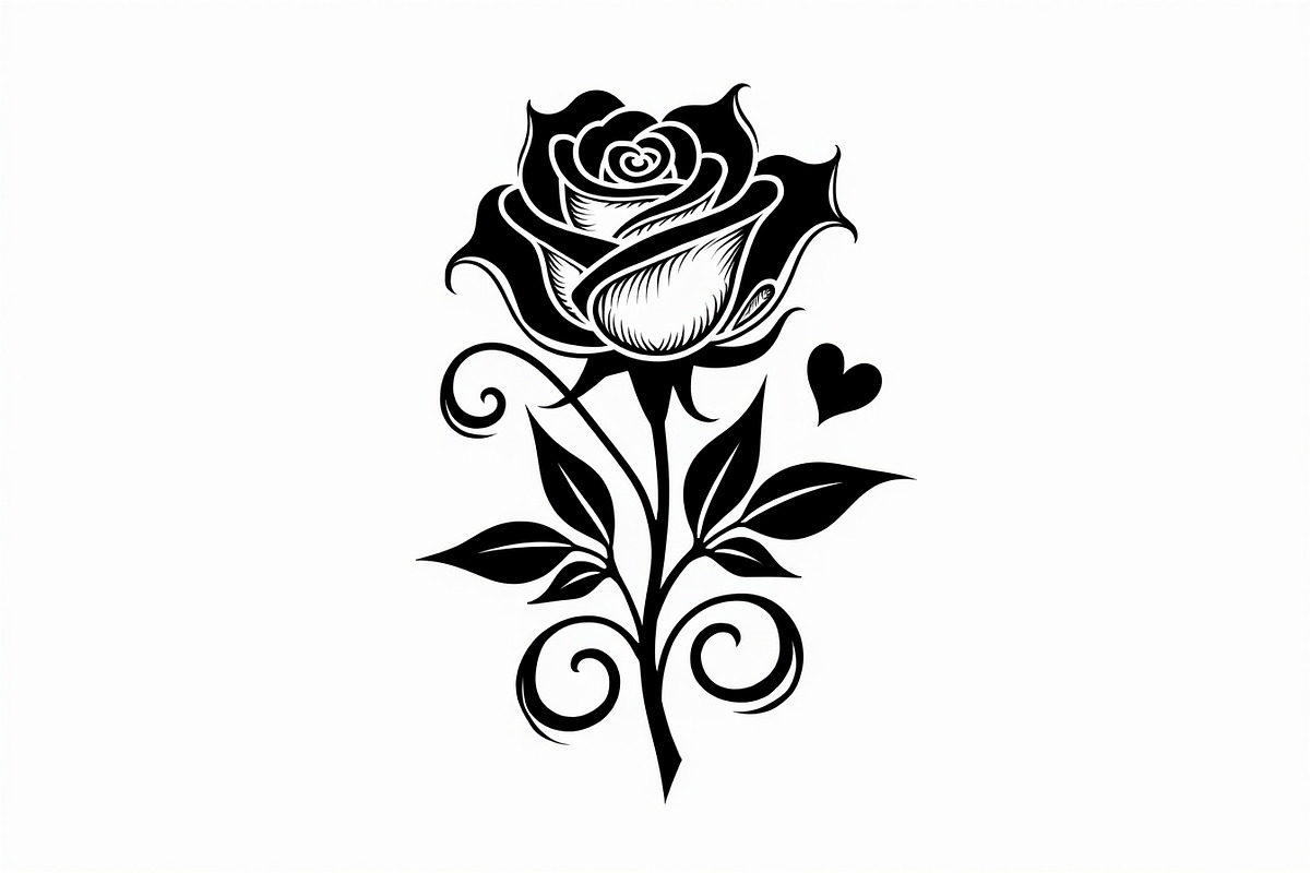 Floral Rose Silhouette Set, an Illustration by hafijul (Photo 3 of 9)