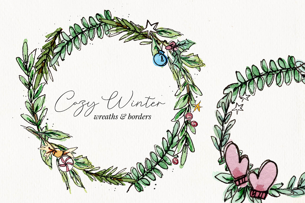 Cozy Winter Ink & Watercolor Set, an Illustration by Chelsea Bromley (Photo 5 of 5)