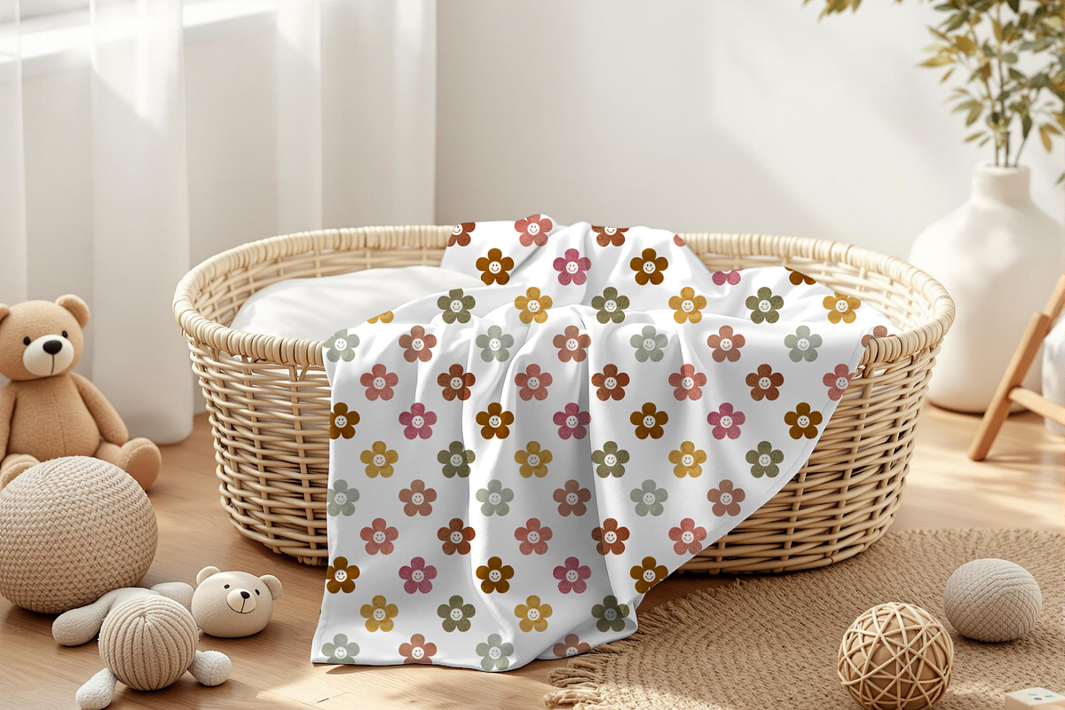 Smiley Autumn Blossoms Pattern, a Pattern Graphic by OwlAndFern (Photo 9 of 14)