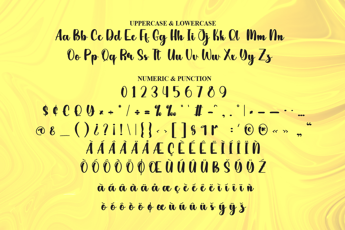 Yellow Satisfy | Script Font, a Handwritten Font by Scratchones (Photo 7 of 8)