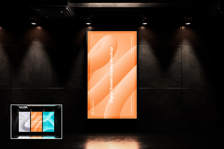 Vertical Digital Screens Mockup