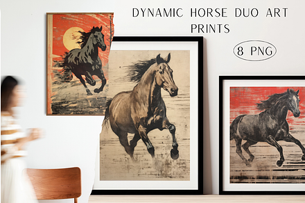 Dynamic Horse Duo Art Prints