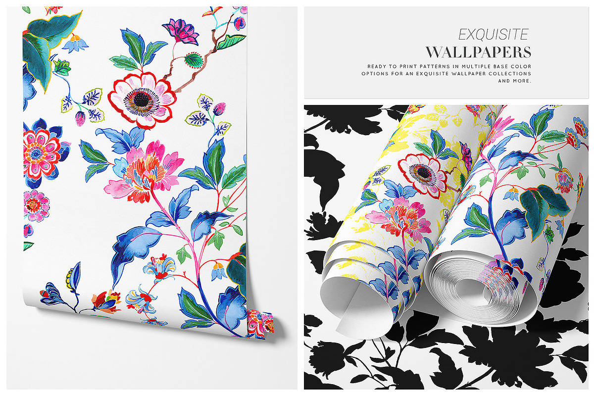Fluerish seamless Patterns & Motifs, a Pattern Graphic by Pink Linen (Photo 4 of 10)